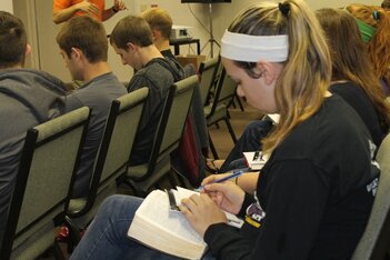 Students at a one-day regional conference